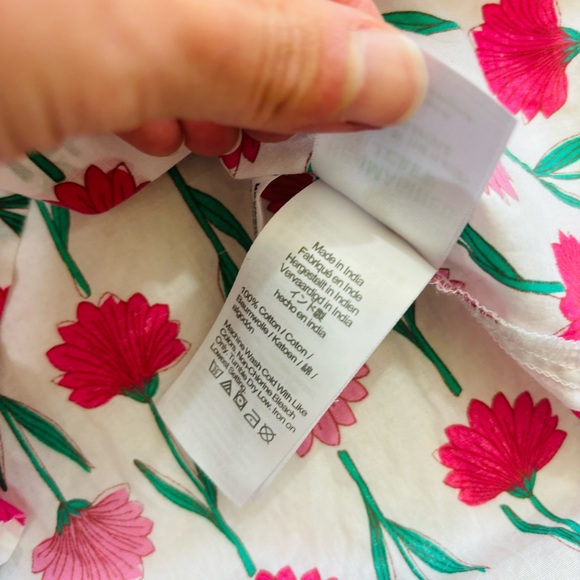 2 FOR $12 J. Crew tie back ruffle neck floral top size XXS - Picture 5 of 9